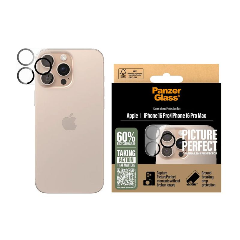 Folie Camera pentru iPhone 16 Pro / iPhone 16 Pro Max - PanzerGlass® PicturePerfect Series - Transparent