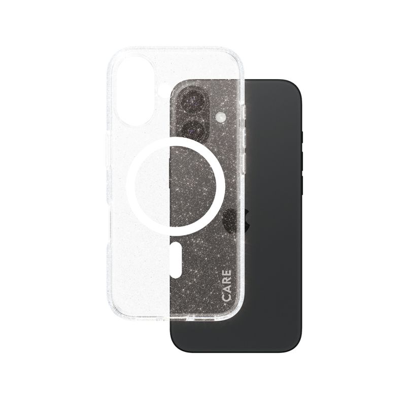Husa pentru iPhone 16 - PanzerGlass® CARE Flagship Urban Combat Star Lit White MagSafe - Clear