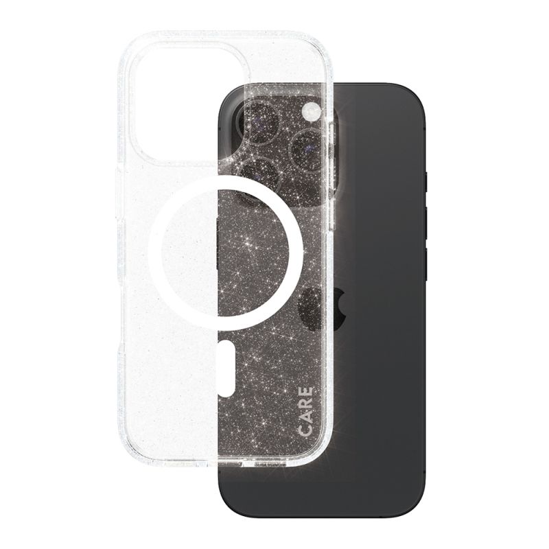 Husa pentru iPhone 16 Pro - PanzerGlass® CARE Flagship Urban Combat Star Lit White MagSafe - Clear