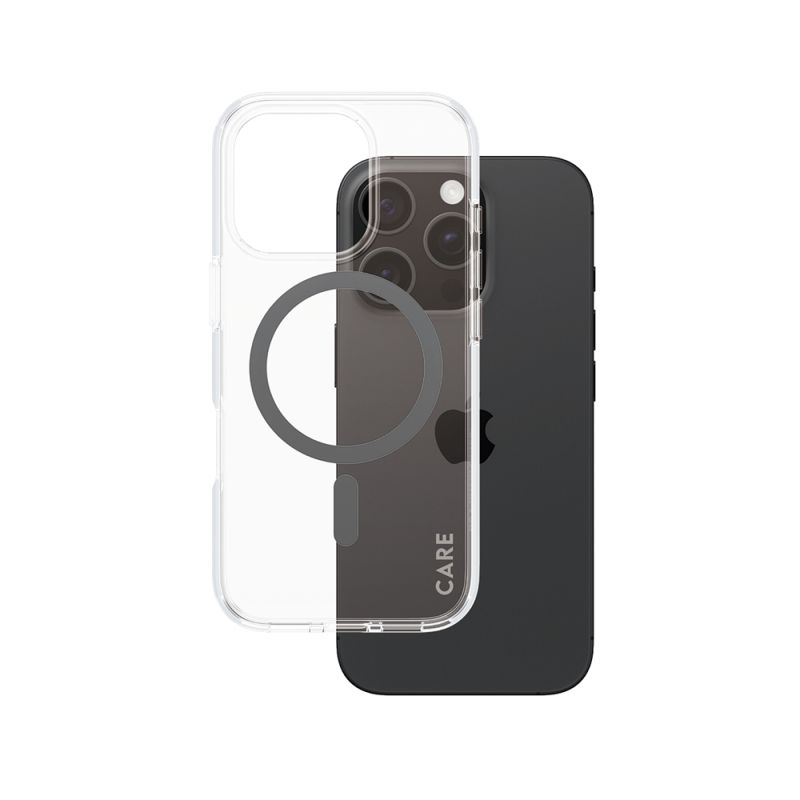 Husa pentru iPhone 16 Pro - PanzerGlass® CARE Flagship Urban Combat Black MagSafe - Clear