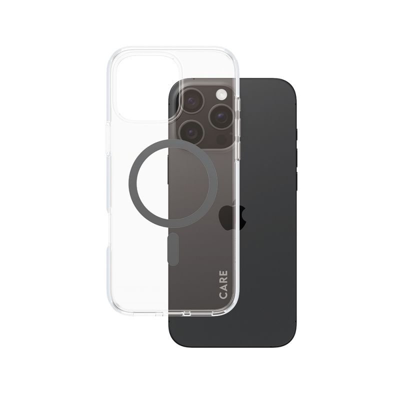 Husa pentru iPhone 16 Pro Max - PanzerGlass® CARE Flagship Urban Combat Black MagSafe - Clear