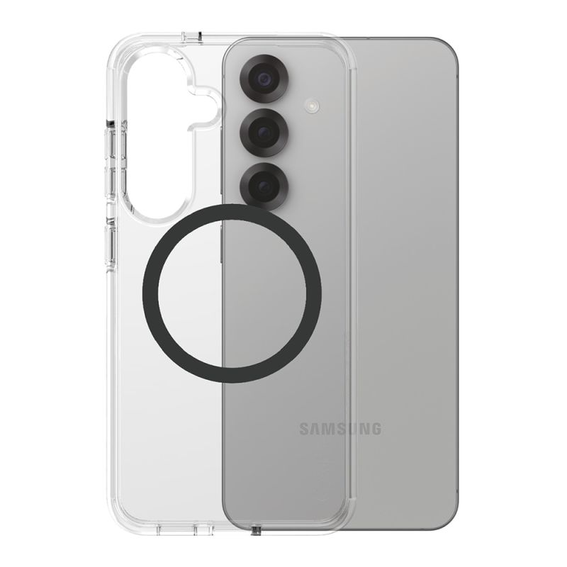 Husa pentru Samsung Galaxy S25 - PanzerGlass® CARE Flagship Urban Combat Black Qi Compatible - Clear
