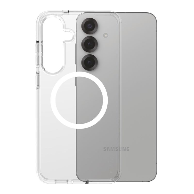 Husa pentru Samsung Galaxy S25 Plus - PanzerGlass® CARE Flagship Urban Combat White Qi Compatible - Clear