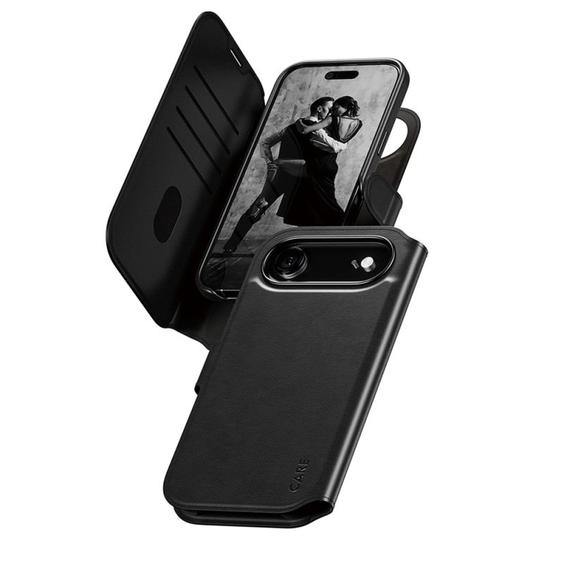 Husa pentru iPhone 17 Air - PanzerGlass® CARE Feature MagSafe Case Tango Two-in-One Wallet - Black