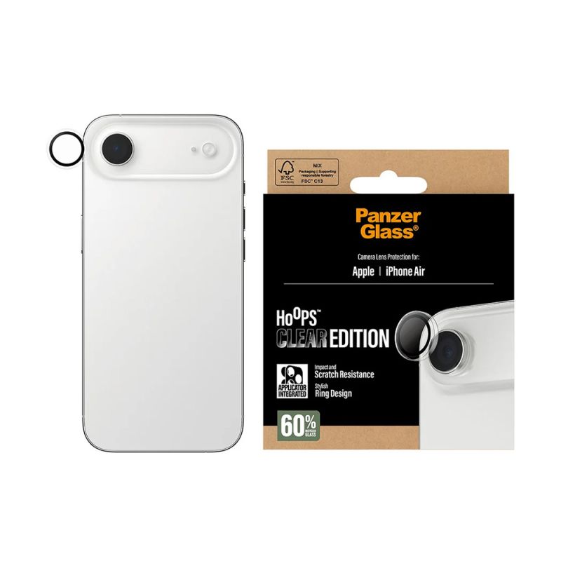 Folie Camera pentru iPhone 17 Air - PanzerGlass® Hoops® Series - Transparent
