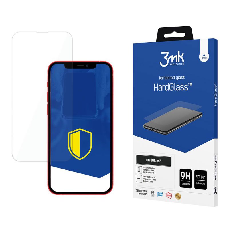 Folie pentru iPhone 13 - 3mk HardGlass Tempered Screen Protector - Clear