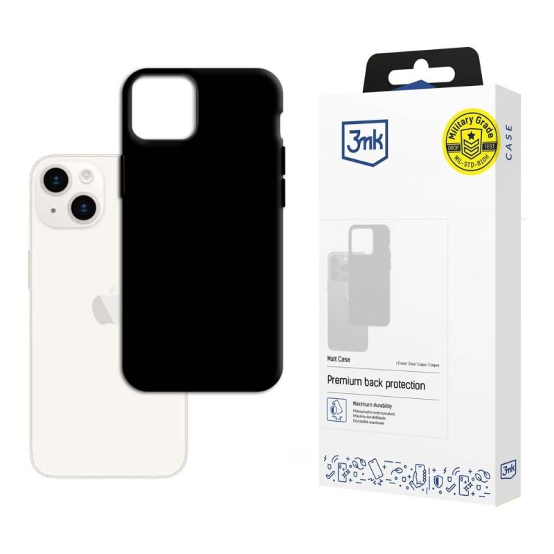Husa pentru iPhone 15 - 3mk Matt Case - Black