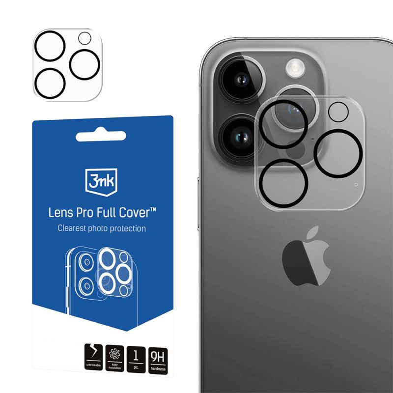 Folie pentru iPhone 14 Pro - 3mk Lens Pro Full Cover - Clear