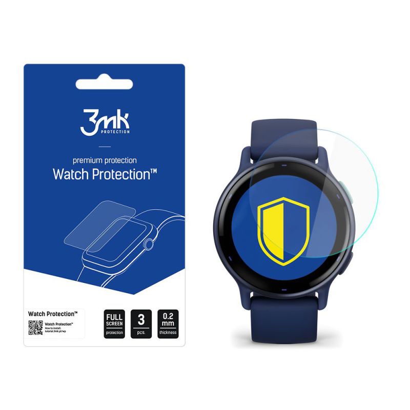 Folie pentru Garmin vivoactive 5 (set 3) - 3mk Watch Protection ARC - Clear
