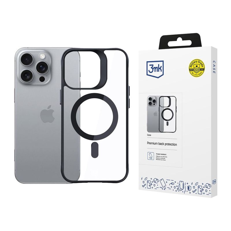 Husa pentru iPhone 16 Pro - 3mk Satin Armor MagCase - Transparent