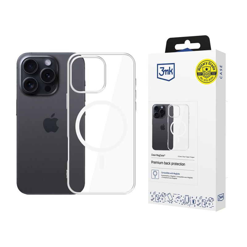 Husa pentru iPhone 16 Pro - 3mk Clear Case MagCase - Transparent