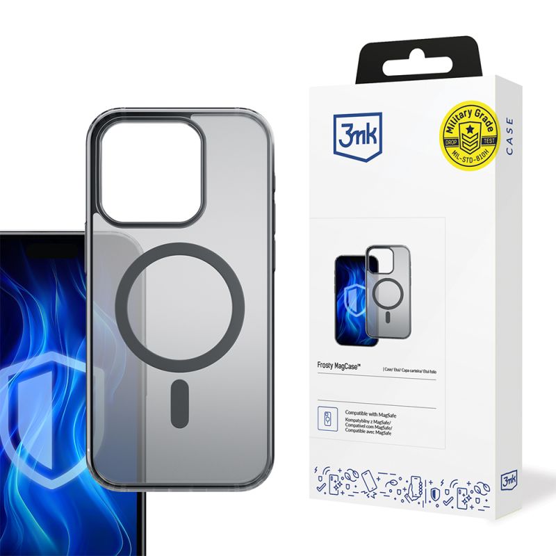 Husa pentru iPhone 16 Pro Max - 3mk Frosty MagCase - Black