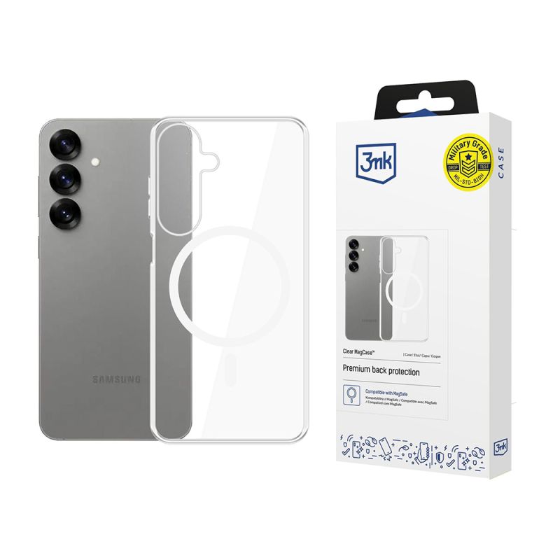 Husa pentru Samsung Galaxy S25 - 3mk Clear Case MagCase - Transparent
