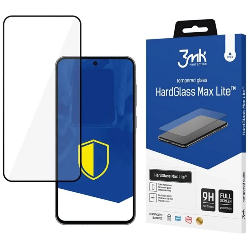 Folie pentru Samsung Galaxy A36 5G / A56 5G - 3mk HardGlass Max Lite Tempered Screen Protector - Black