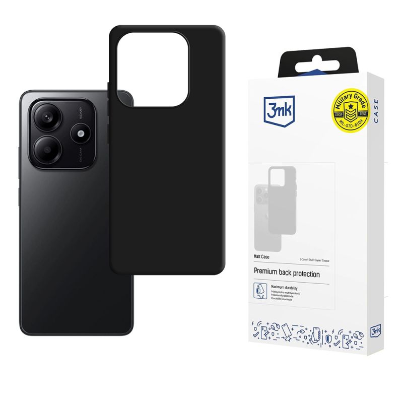Husa pentru Xiaomi Redmi Note 14 4G (Standard) - 3mk Matt Case - Black