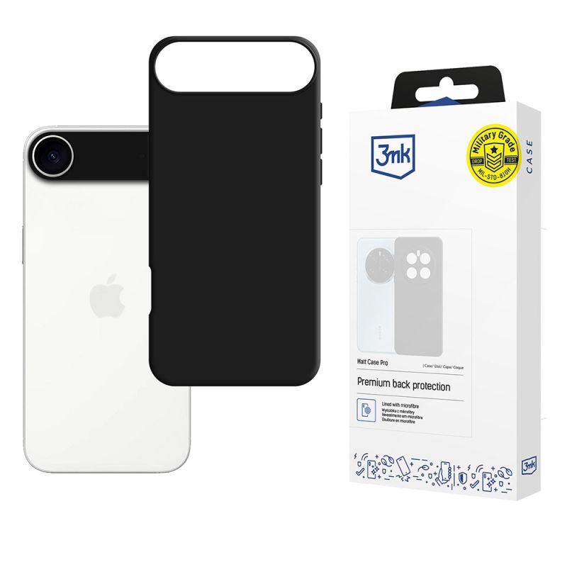 Husa pentru iPhone 17 Air - 3mk Matt Case Pro - Black