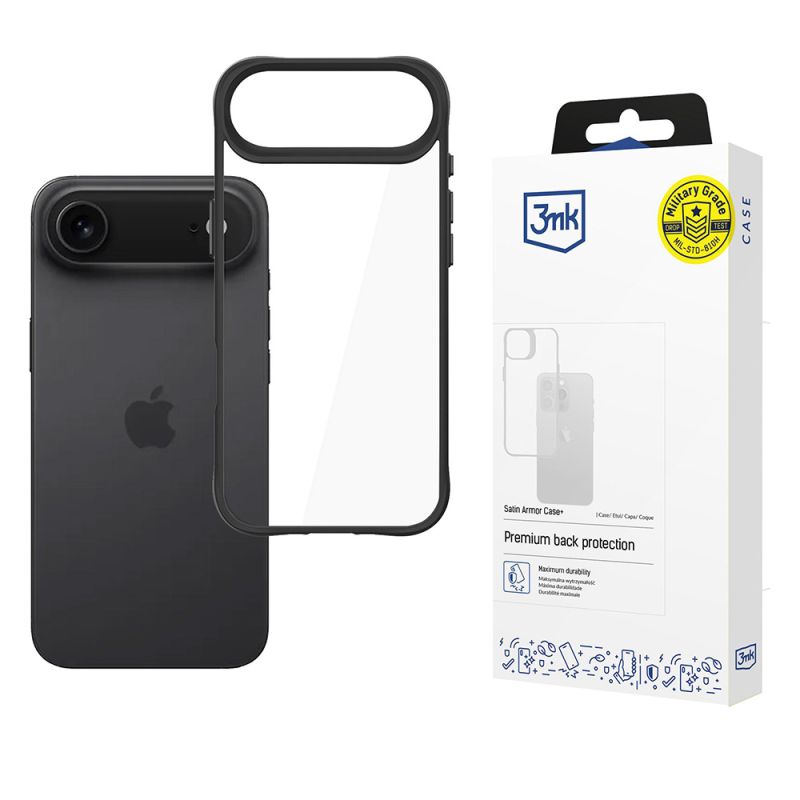 Husa pentru iPhone 17 Air - 3mk Satin Armor Case+ - Black