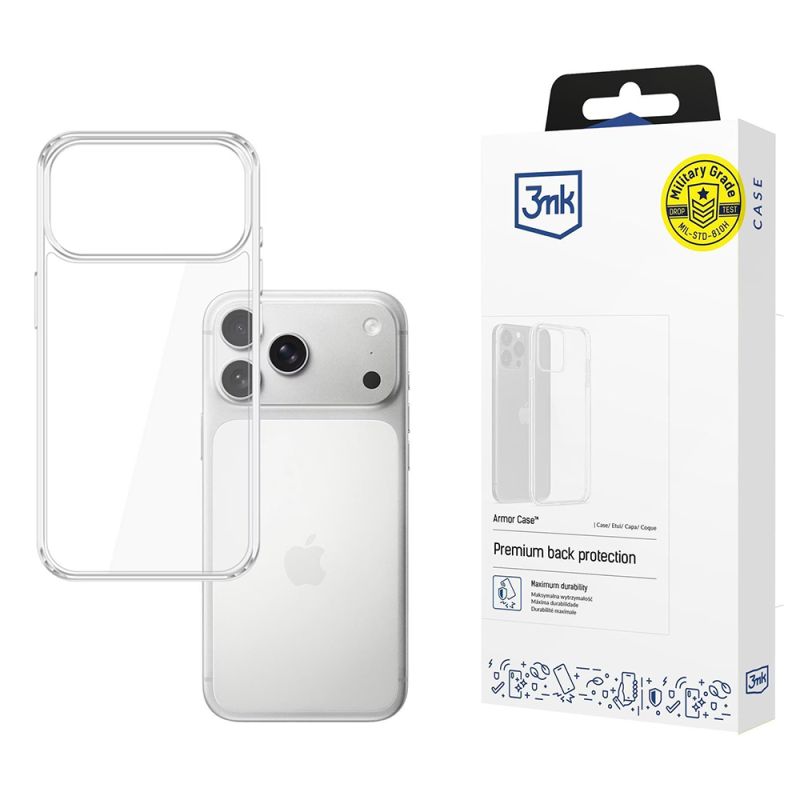 Husa pentru iPhone 18 Pro / iPhone 17 Pro - 3mk Armor Case - Transparent