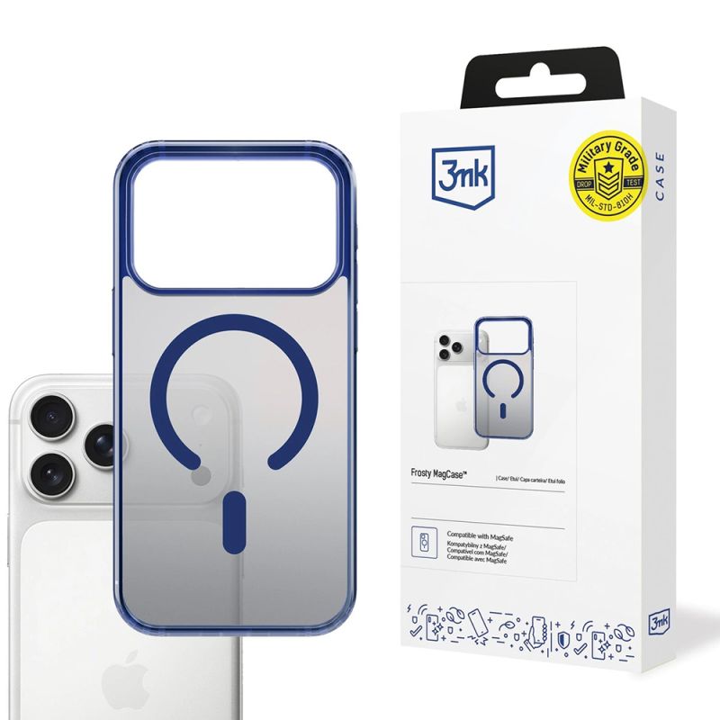 Husa pentru iPhone 18 Pro / iPhone 17 Pro - 3mk Frosty MagCase - Blue