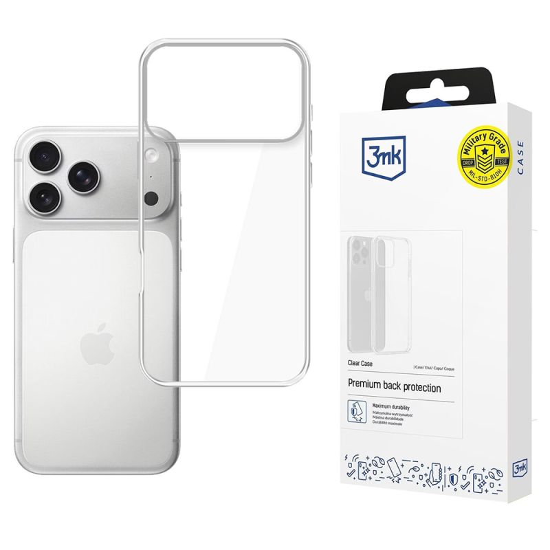 Husa pentru iPhone 18 Pro Max / iPhone 17 Pro Max - 3mk Clear Case - Transparent