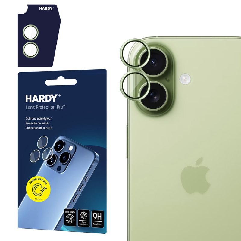 Folie pentru iPhone 17 - 3mk Hardy Lens Protection Pro - Light Green