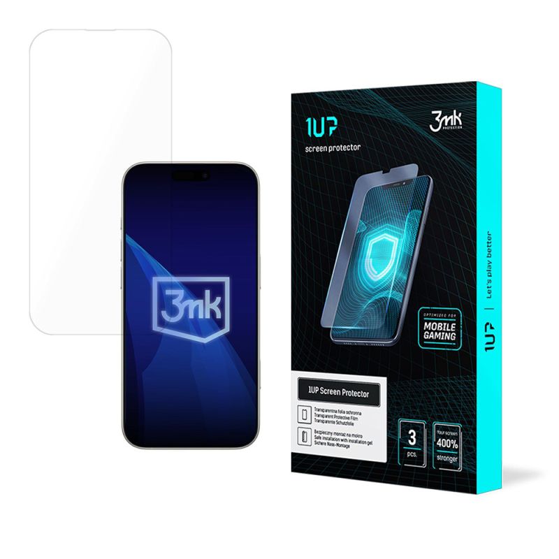 Folie pentru iPhone 17 Pro - 3mk 1UP Screen Protector (set 3) - Transparent