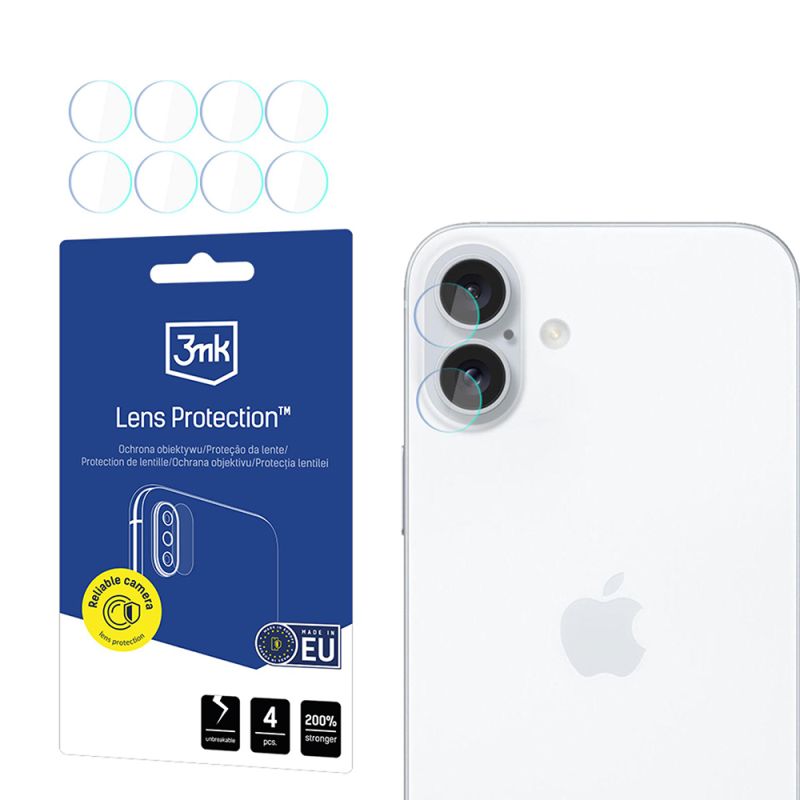 Folie pentru iPhone 17 (set 4) - 3mk Lens Protection - Clear