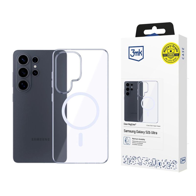 Husa pentru Samsung Galaxy S26 Ultra - 3mk Clear MagCase - Transparent