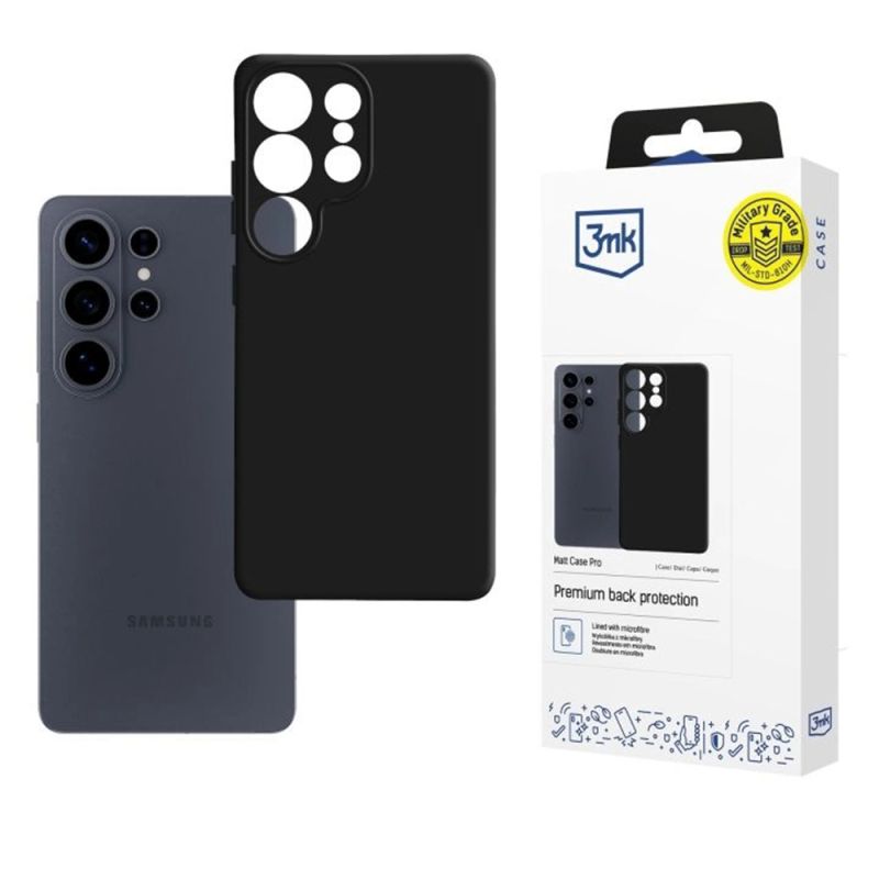 Husa pentru Samsung Galaxy S26 Ultra - 3mk Matt Case Pro - Black