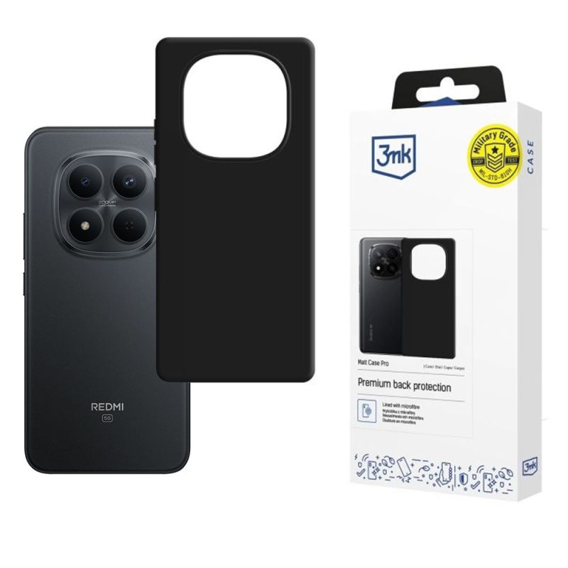 Husa pentru Xiaomi Redmi Note 15 Pro 5G - 3mk Matt Case - Black