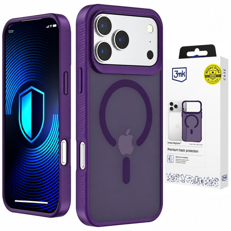 Husa pentru iPhone 18 Pro Max / iPhone 17 Pro Max - 3mk Smoke MagCase - Purple