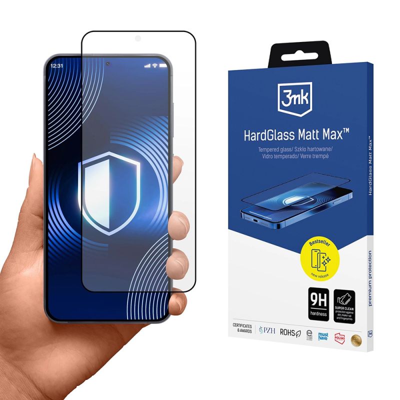 Folie pentru Samsung Galaxy S26 Plus - 3mk HardGlass Matt Max Screen Protector - Black