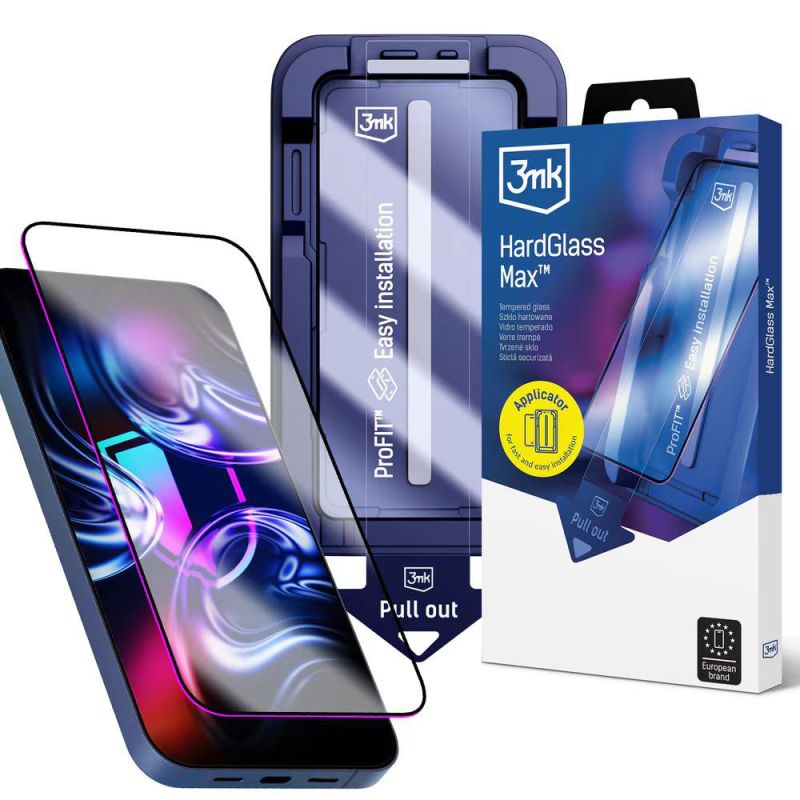 Folie pentru iPhone 18 Pro / iPhone 17 Pro - 3mk HardGlass Max Screen Protector - Black