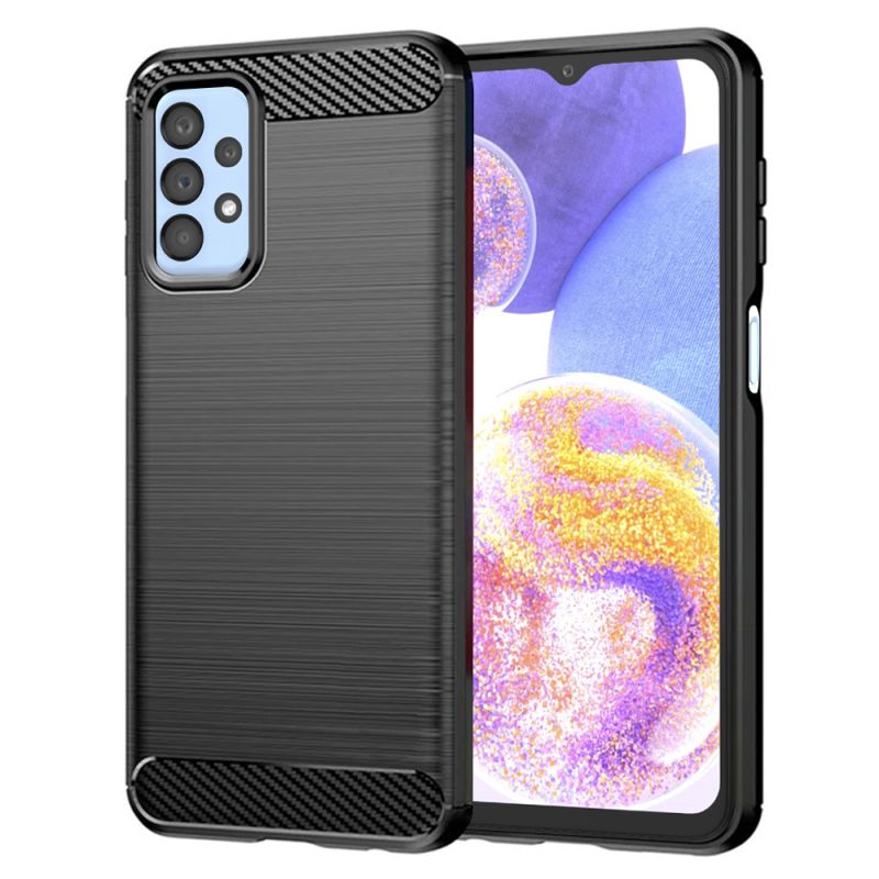 Husa pentru Samsung Galaxy A23 4G / A23 5G - Techsuit Carbon Silicone - Black