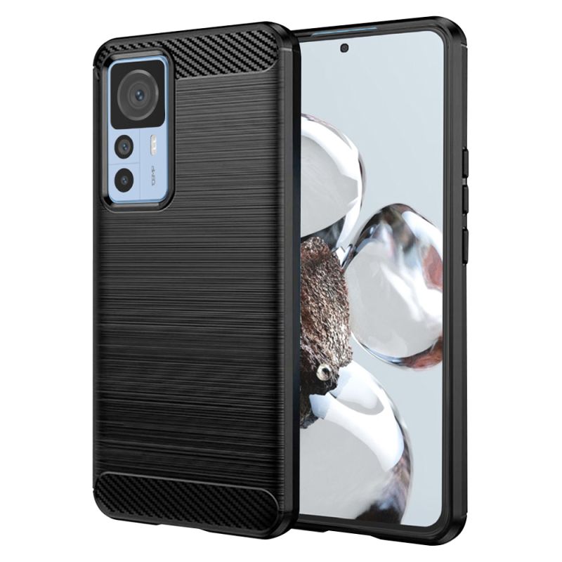 Husa pentru Xiaomi 12T / 12T Pro - Techsuit Carbon Silicone - Black