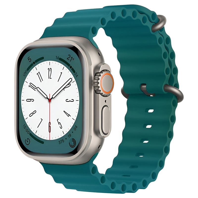 Curea pentru Apple Watch 1/2/3/4/5/6/7/8/9/10/11/12/SE/SE 2/SE 3 (38/40/41/42mm) - Techsuit Watchband (W038) - Office Green