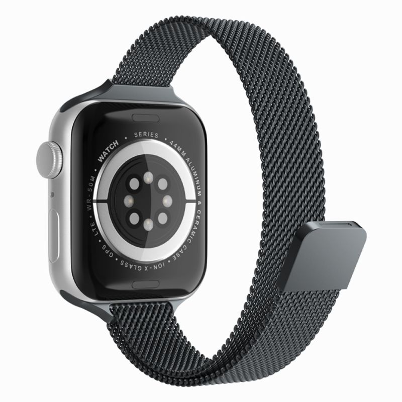 Curea pentru Apple Watch 1/2/3/4/5/6/7/8/9/10/11/12/SE/SE 2/SE 3/Ultra/Ultra 2/Ultra 3/Ultra 4 (42/44/45/46/49mm) - Techsuit Watchband (W034) - Black