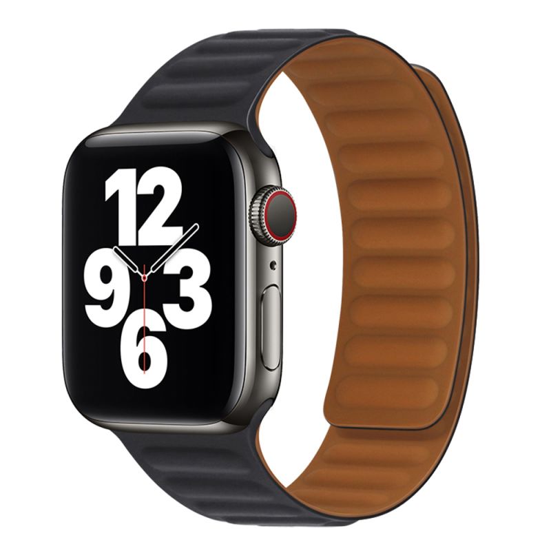 Curea pentru Apple Watch 1/2/3/4/5/6/7/8/9/10/11/12/SE/SE 2/SE 3 (38/40/41/42mm) - Techsuit Watchband (W035) - Negru