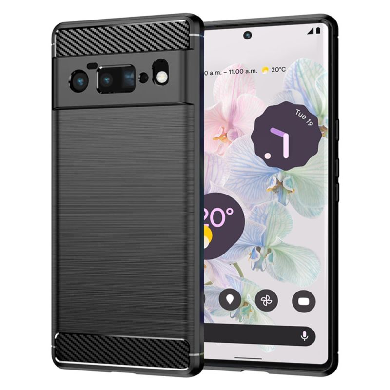 Husa pentru Google Pixel 6 Pro - Techsuit Carbon Silicone - Black