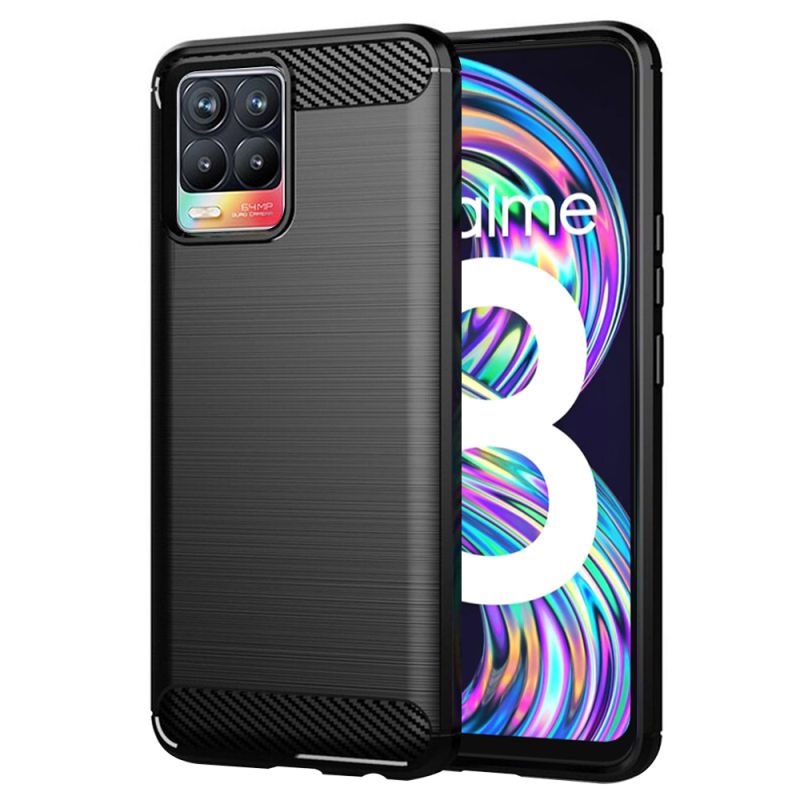 Husa pentru Realme 8 4G / 8 Pro 4G - Techsuit Carbon Silicone - Black