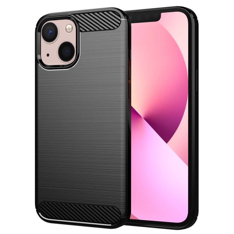 Husa pentru iPhone 13 - Techsuit Carbon Silicone - Black