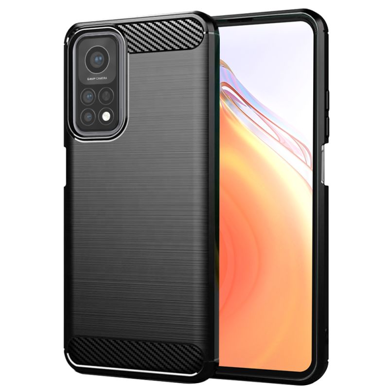 Husa pentru Xiaomi Mi 10T 5G / Mi 10T Pro 5G - Techsuit Carbon Silicone - Black