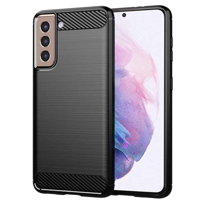 Husa pentru Samsung Galaxy S21 Plus 5G - Techsuit Carbon Silicone - Black