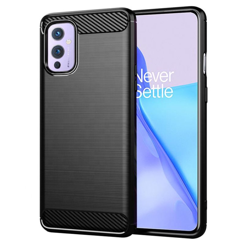 Husa pentru OnePlus 9 - Techsuit Carbon Silicone - Black