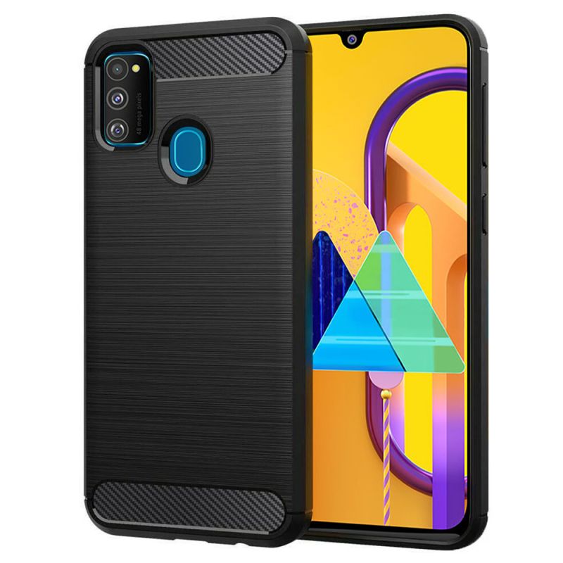 Husa pentru Samsung Galaxy M21 / M30S - Techsuit Carbon Silicone - Black