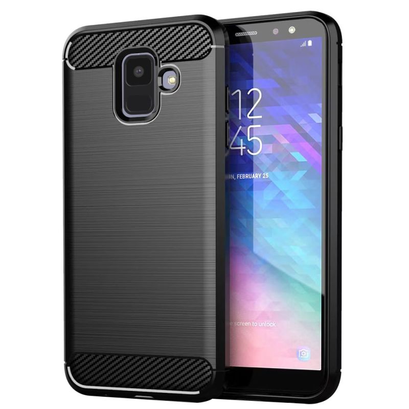 Husa pentru Samsung Galaxy A6 2018 - Techsuit Carbon Silicone - Black