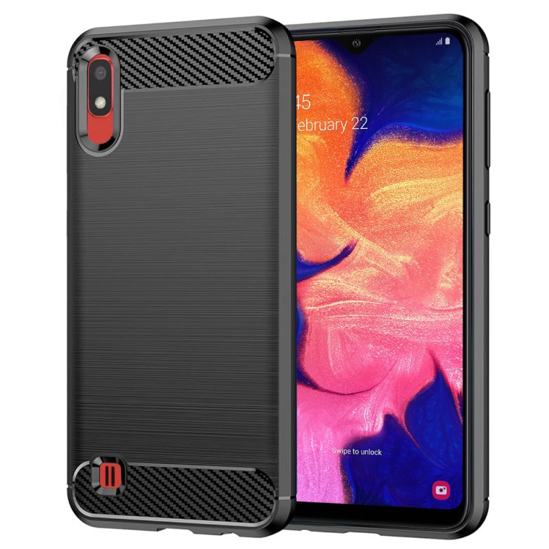 Husa pentru Samsung Galaxy A10 / M10 - Techsuit Carbon Silicone - Black