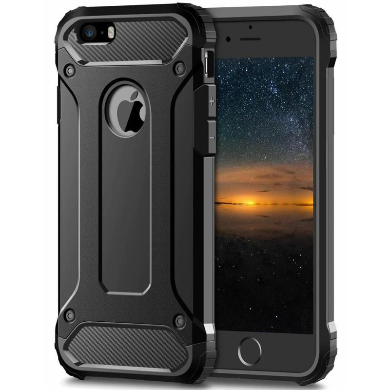 Husa pentru iPhone 5 / iPhone 5s / iPhone SE - Techsuit Hybrid Armor - Black