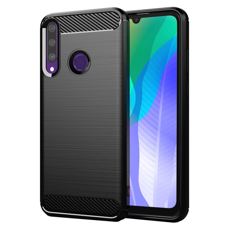 Husa pentru Huawei Y6p - Techsuit Carbon Silicone - Black