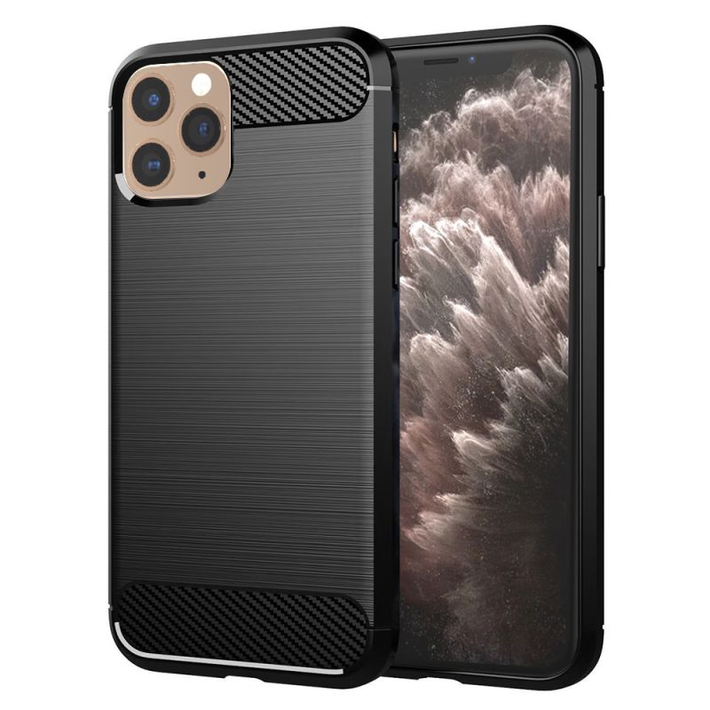 Husa pentru iPhone 11 Pro - Techsuit Carbon Silicone - Black